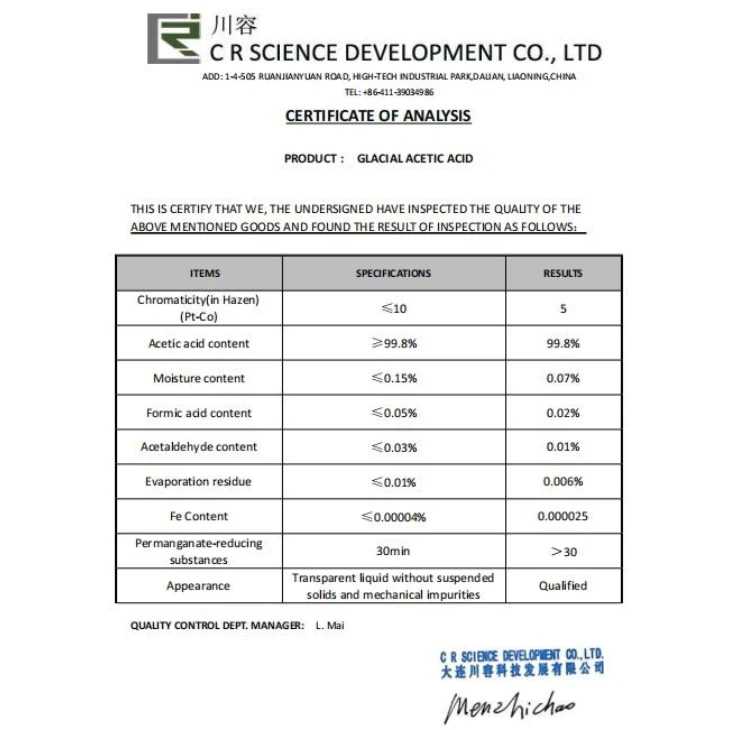 Glacial Acetic Acid Solution